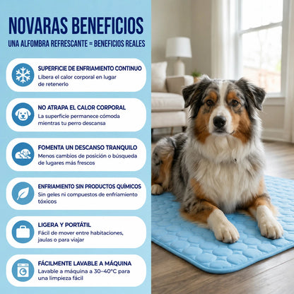 La alfombra refrescante que mantiene a tu perro fresco durante horas.